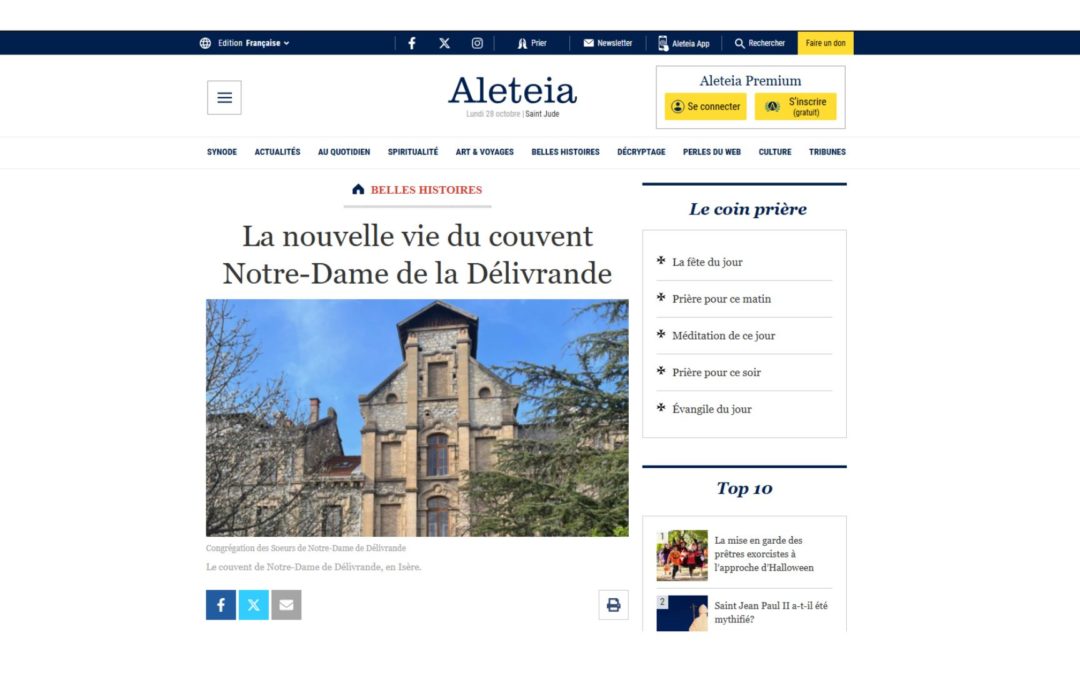 Aleteia -La nouvelle vie du couvent Notre-Dame de la Délivrande