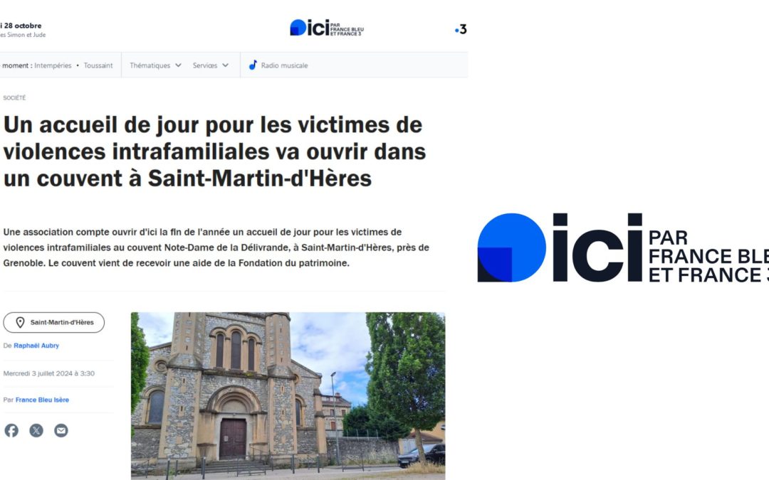 France Bleu – Un accueil de jour pour les victimes de violences intrafamiliales